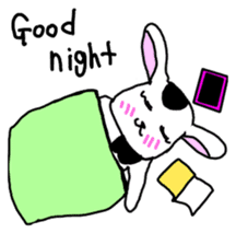 Rabbit cow Gyuchan English version sticker #1411649