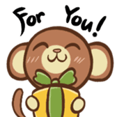 Kawaii Monkey Aren Stickers sticker #1412205