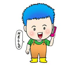 Blue Hair Boy-Purple Hair Girl (English) sticker #1413175