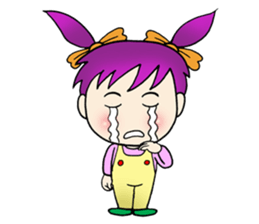 Blue Hair Boy-Purple Hair Girl (English) sticker #1413176