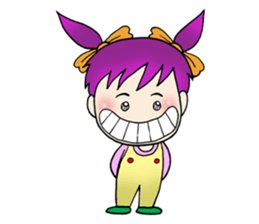 Blue Hair Boy-Purple Hair Girl (English) sticker #1413177