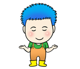 Blue Hair Boy-Purple Hair Girl (English) sticker #1413179