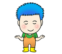 Blue Hair Boy-Purple Hair Girl (English) sticker #1413179
