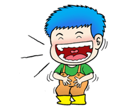 Blue Hair Boy-Purple Hair Girl (English) sticker #1413183