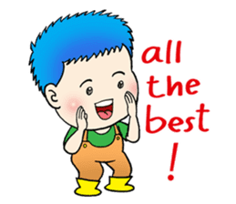 Blue Hair Boy-Purple Hair Girl (English) sticker #1413187