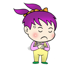 Blue Hair Boy-Purple Hair Girl (English) sticker #1413189