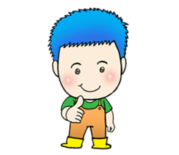 Blue Hair Boy-Purple Hair Girl (English) sticker #1413190