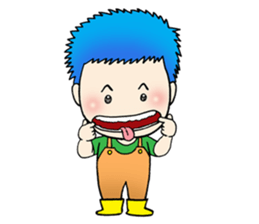 Blue Hair Boy-Purple Hair Girl (English) sticker #1413191