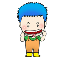 Blue Hair Boy-Purple Hair Girl (English) sticker #1413191