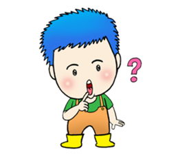 Blue Hair Boy-Purple Hair Girl (English) sticker #1413193