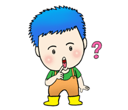 Blue Hair Boy-Purple Hair Girl (English) sticker #1413193
