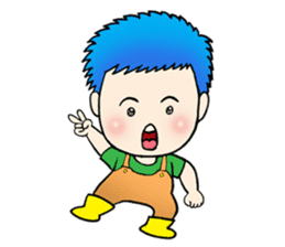 Blue Hair Boy-Purple Hair Girl (English) sticker #1413196