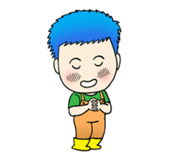 Blue Hair Boy-Purple Hair Girl (English) sticker #1413197