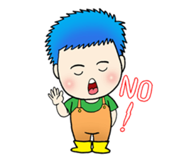 Blue Hair Boy-Purple Hair Girl (English) sticker #1413198