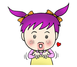 Blue Hair Boy-Purple Hair Girl (English) sticker #1413202