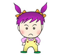 Blue Hair Boy-Purple Hair Girl (English) sticker #1413203