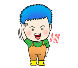 Blue Hair Boy-Purple Hair Girl (English) sticker #1413204