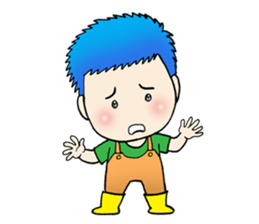 Blue Hair Boy-Purple Hair Girl (English) sticker #1413205