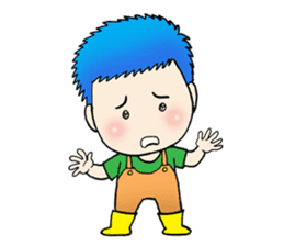 Blue Hair Boy-Purple Hair Girl (English) sticker #1413205