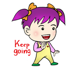 Blue Hair Boy-Purple Hair Girl (English) sticker #1413209
