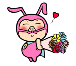 phantom thief pink BUTAUSA sticker #1415988