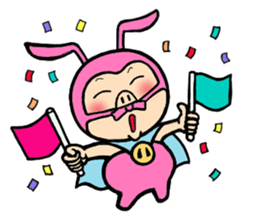 phantom thief pink BUTAUSA sticker #1415999