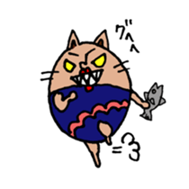 lips cat sticker #1416227