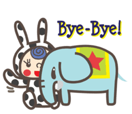 Dot Cat and Border Rabbit sticker #1416672