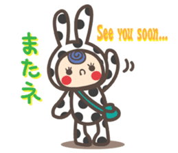 Dot Cat and Border Rabbit sticker #1416673