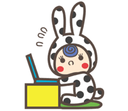 Dot Cat and Border Rabbit sticker #1416674