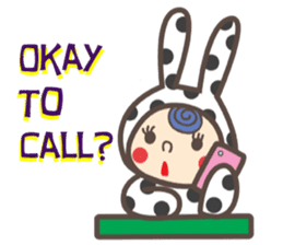 Dot Cat and Border Rabbit sticker #1416675
