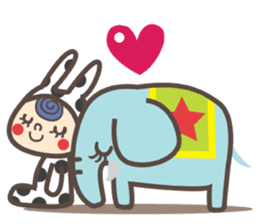 Dot Cat and Border Rabbit sticker #1416676