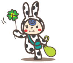 Dot Cat and Border Rabbit sticker #1416681