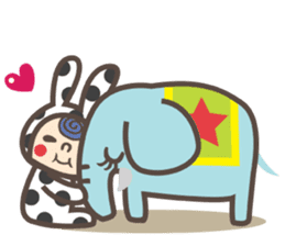 Dot Cat and Border Rabbit sticker #1416684