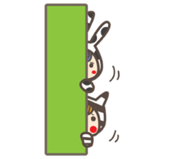 Dot Cat and Border Rabbit sticker #1416689