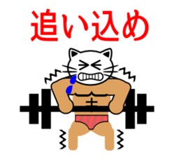 Macho white cat sticker #1417099