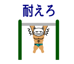 Macho white cat sticker #1417108