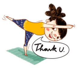 Vara with green yoga mat. sticker #1418661