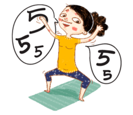 Vara with green yoga mat. sticker #1418663