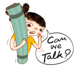 Vara with green yoga mat. sticker #1418668