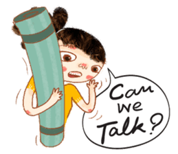 Vara with green yoga mat. sticker #1418668