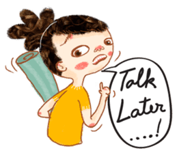 Vara with green yoga mat. sticker #1418669