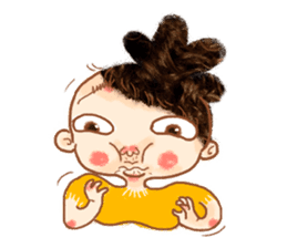 Vara with green yoga mat. sticker #1418678