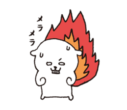White dog and Shiba Inu and Surreal dog sticker #1419771