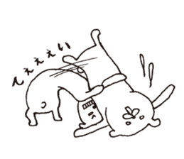 White dog and Shiba Inu and Surreal dog sticker #1419779
