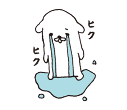 White dog and Shiba Inu and Surreal dog sticker #1419783