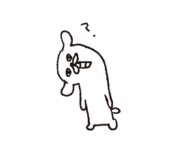 White dog and Shiba Inu and Surreal dog sticker #1419785