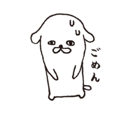 White dog and Shiba Inu and Surreal dog sticker #1419805