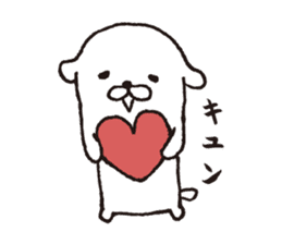 White dog and Shiba Inu and Surreal dog sticker #1419808