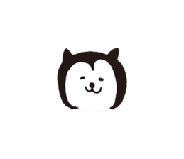 White dog and Shiba Inu and Surreal dog sticker #1419809
